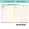 Global Printed Products Textured Cover Weekly Monthly Planner 8" x 10" CY 2025 (Pink) - 3 of 4