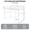 Kumasinova Metal Loft Bed Twin/Full Size,Loft Bed Frame with Guard Rails,Flat Ladder,Twin Loft Bed Frame for Dormitory,Bedroom,No Box Spring Needed - 3 of 4