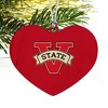 Valdosta Primary Logo Heart Love Wood Christmas Tree Holiday Ornament - 2 of 3
