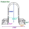 Lorna 79.5''x86.6''Arch Metal Garden Trelli, Flower Support Tiered Planters for Climbing Plants with Gate, Outdoor Furniture - The Pop Home - 4 of 4