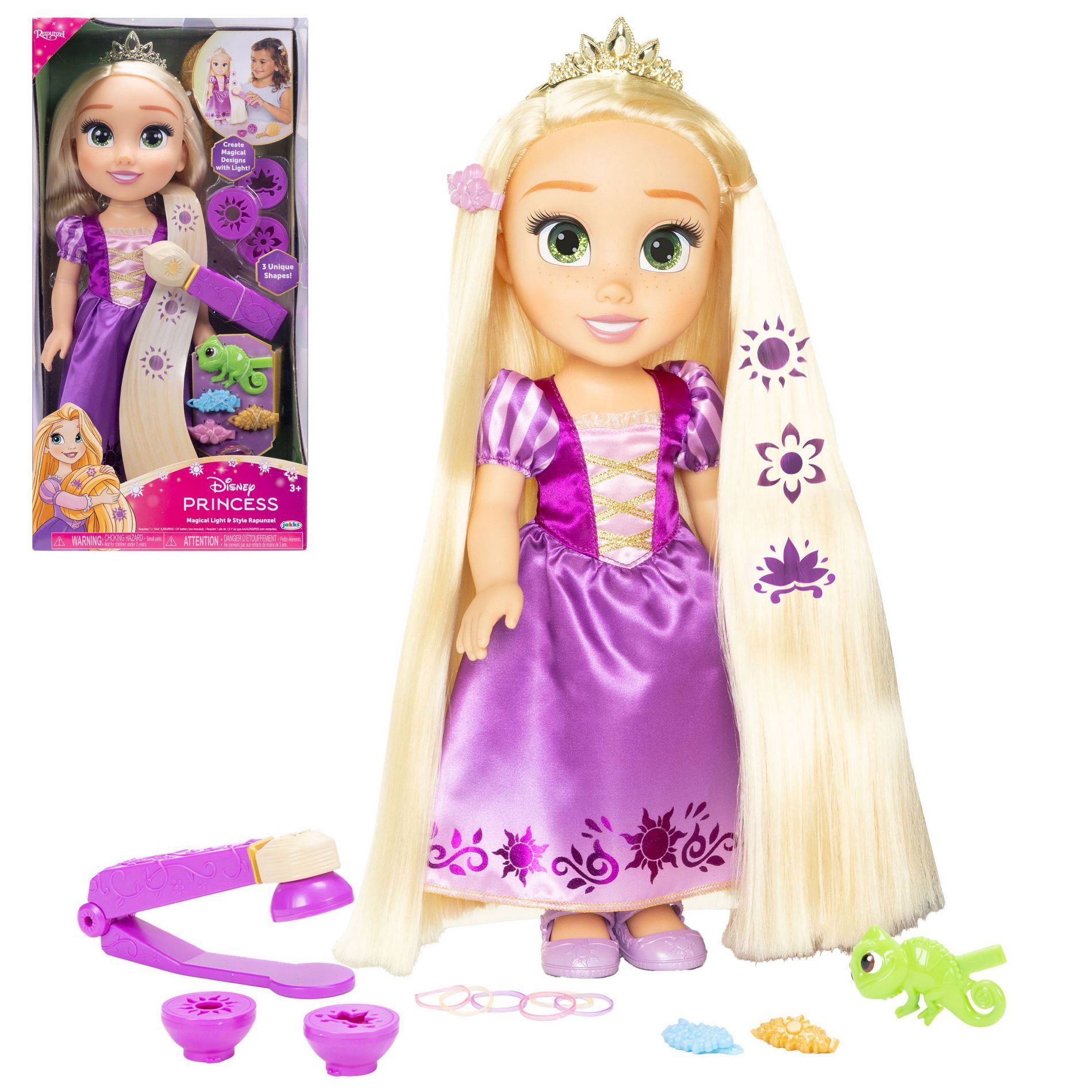 Disney Princess Magical Light and Style Rapunzel Doll