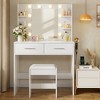 LACOO 32" Makeup Vanity Table Set with Adjustable Lights, Shelves and Drawers - 2 of 4