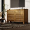 coucehta 6 Drawer Dresser, Wooden Storage Chest of Drawers with Exquisite Metal Handles, Large Wide Dresser TV Stand, Modern Drawer Organizer - 3 of 4