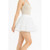 Malco Modes Women’s Tutu Mini Skirt – Fluffy Layered Ballet Underskirt for Carnival, Festival, Rave, Dance, and Costume Wear – Ivory - 3 of 4
