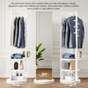 ALEXOUN Full-Length Mirror with Hangers - Rubberwood Design, 360° Swivel - Easy Dressing & Organizing for Bedroom Living Room Office - 4 of 4