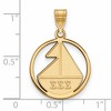 Black Bow Jewelry 14k Yellow Gold Plated Sterling Silver Sigma Sigma Sigma Greek Life Medium Pendant - 2 of 3