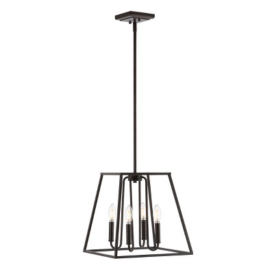 Porten 4 Light Pendant - Oil Rubbed Bronze (Black) - Safavieh