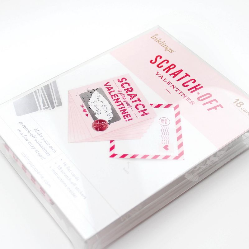 18ct Scratch-off Valentines Cards Pink, 3 of 8