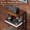 Itopfox 4-Tier AV Media Stand with Power Strips, Wooden Corner Shelf for DVD Players, Game Console, TV Box, Cable Box, Xbox, WiFi Router - 4 of 4