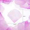 Unique Bargains Faux Silk Artificial Flower Rose Petals for Wedding Decoration 2x2 Inch 3200 Pcs Purple - 2 of 3