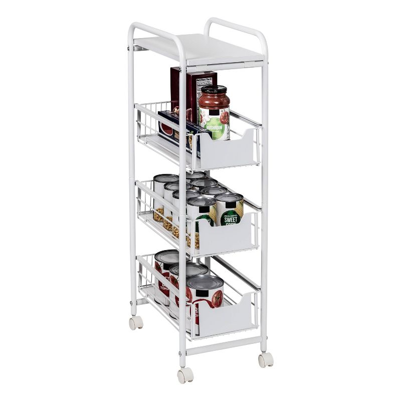Honey-Can-Do 4 Tier Slim Cart with Pull-Out Baskets, 2 of 11