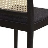PAGED 43.5" High Bar Stools Set of 2 Modern Upholstered Counter Stools with Rattan Back and Wooden Legs for Dining Room - 4 of 4