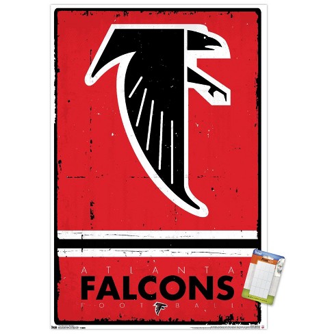 Trends International Nfl Atlanta Falcons - Retro Logo 15 Unframed