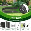 COWLOWN 1 Pcs Grey 12X3X1.5 ft Oval Galvanized Raised Garden Bed, Extra Large Metal Planter for Veggies, Flowers & Herbs, Anti-Rust, Easy Setup - 3 of 4