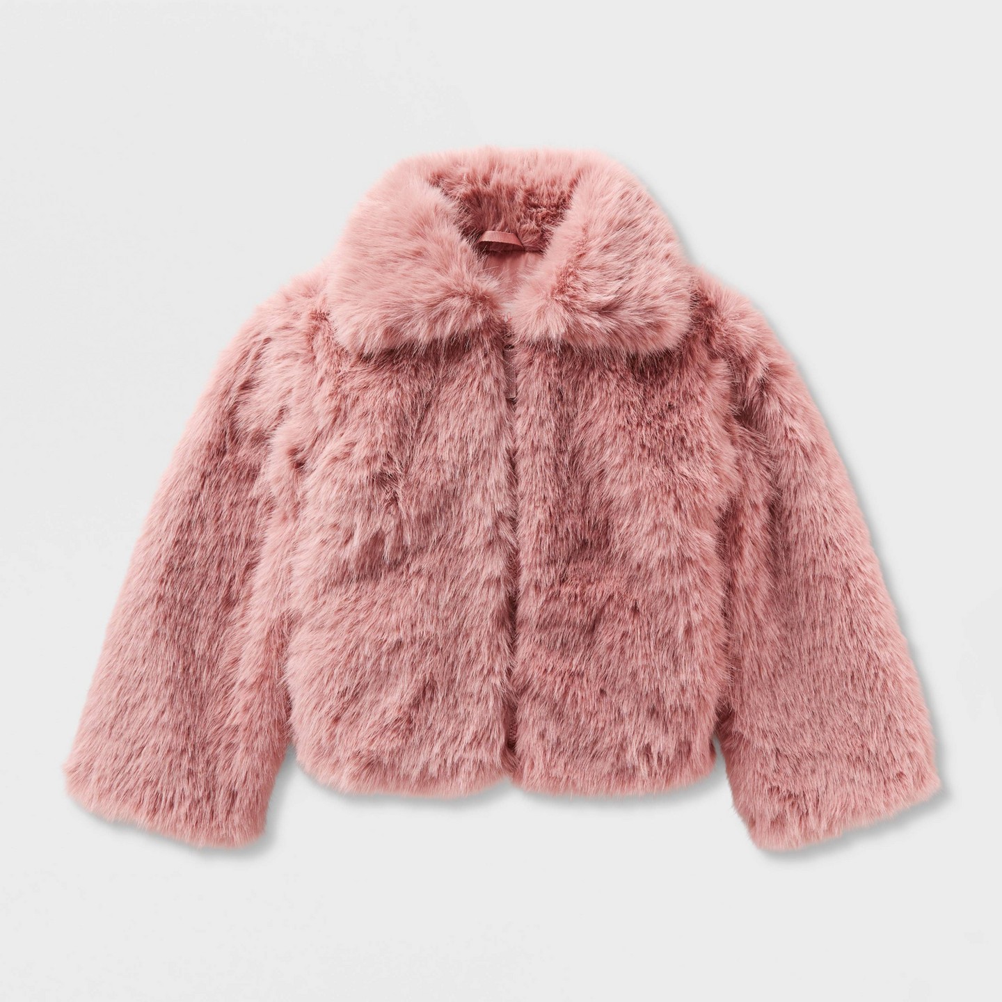 Пальто Cat & Jack Faux Fur Short Coat для девочек, цвет: Розовый — фото 2