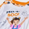 Toddler 4pc Ms. Rachel Cotton Long Sleeve Halloween Pajama Set - Orange/White/Black - 3 of 4