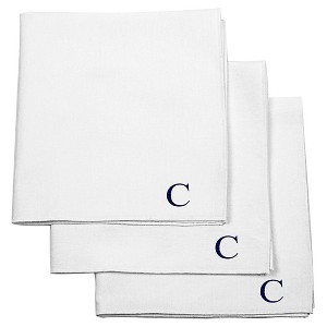 Monogram Groomsmen Gift Handkerchief Set - C, Men
