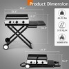 Karl Home 3 Burner Foldable Propane Griddle Rolling Flat Top Gas Grill with Wheels for Outdoor Cooking Camping - 2 of 4