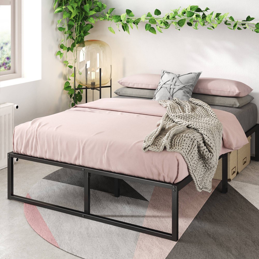 Photos - Bed Frame Zinus Full Lorelai 14" Metal Platform  Black  