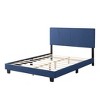 DOMETOUR Queen Size Platform Bed Frame with Upholstered Headboard and Wood Slats Support - 3 of 4