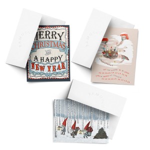 Holiday Winter Card Pack (3ct, Assorted) Falalalala, Gnome, Merry Christmas and a Happy New Year by Ramus & Co - 1 of 4