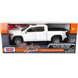 2019 GMC Sierra 1500 SLT Crew Cab 4x4 Pickup Truck w/Sunroof White "Timeless Legends" 1/24-1/27 Diecast Model Car by Motormax - 1 of 3