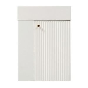 COWLOWN 30 Inches Bathroom Vanity with Sink, Bathroom Cabinet with Soft Close Doors and Adjustable Shelf, Curved Profile Design,White - 1 of 4