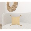HomeRoots 20" X 20" Light Yellow 100% Cotton Zippered Pillow - 2 of 4
