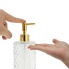 Unique Bargains Cylinder Dot Soap Dispenser 14.2oz Clear Gold Tone 1 Pc - 3 of 4