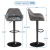 Yaheetech 2pcs Upholstered Adjustable Height, Swivel Bar Stools Set - 3 of 4