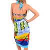 LA LEELA Women's Summer Bikini Wrap Sarong Cover up Skirt Bathing suit Swimwear Swimsuit Beach Wraps Coverup for Women One Size Green, Floral - 3 of 4