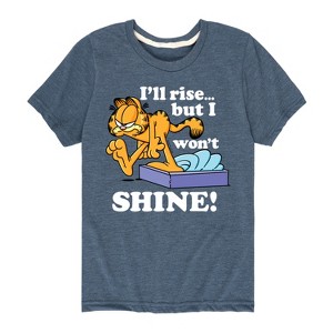Boys' - Garfield - Rise But Won't Shine Short Sleeve Graphic T-Shirt - 1 of 4