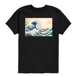 Boys' - Peanuts - Snoopy Great Wave Short Sleeve Graphic T-Shirt - 1 of 4