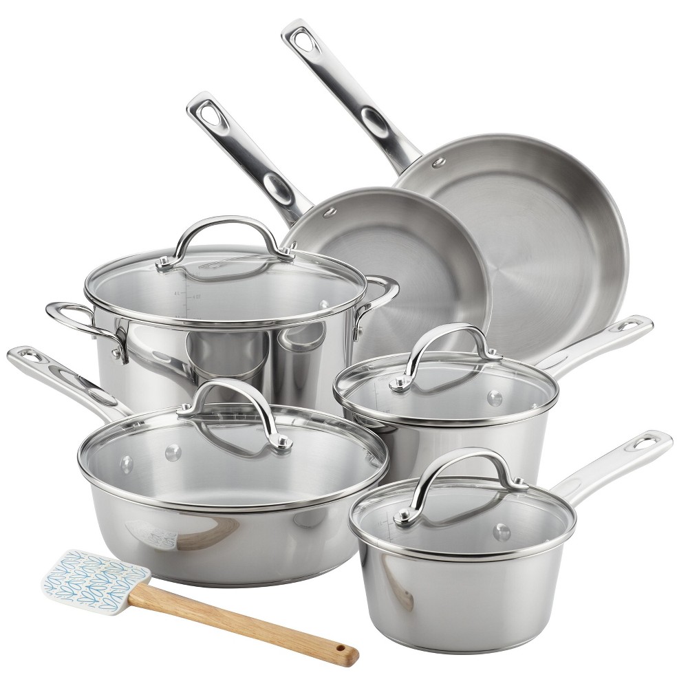 Ayesha Curry 70209 Stainless Steel Cookware Set,11 Piece