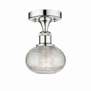 Ithaca - 1 Light Semi-Flush Mount In Industrial Style-7.13 Inches Tall and 6 Inches Wide - 1 of 1