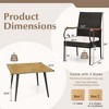 Costway 5 PCS Patio PE Wicker Dining Set Table and Chairs with Cushions 1.9" Umbrella Hole - 3 of 4