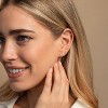 Screw Back Earrings for Women,14K Gold Flat Back Stud Earrings Hypoallergenic Surgical Steel Small CZ Stud Heart Bar Bow Cartilage - 2 of 4