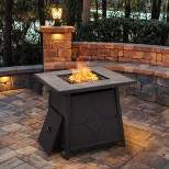 28" Outdoor Gas Fire Pit Table - Captiva Designs
