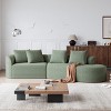 KWPZQEB 112" Oversized Sectional Sofa, 4-Seater Curved Sofa with Upholstered, Modern Cloud Couch with Deep Seat & 4 Throw Pillows for Living Room - 2 of 4
