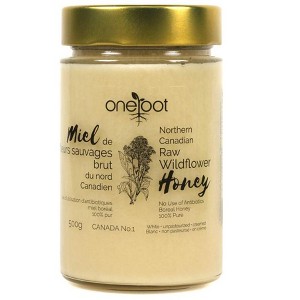 Oneroot 100% Canadian Flower Honey - Honey Wildflower Unfiltered, Unheated & Creamed - 1 of 1