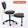 RISOKEYS Ergonomic Desk Chair with Wheels,Height Adjustable Meditation Kneeling Chair w/ 360° Swivel Footstool & Backrest for Home Office - 3 of 4