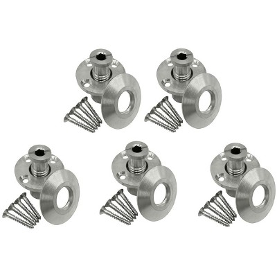 Poolzilla Stainless Steel Pool Safety Cover Anchor with Collar for Wood Decks