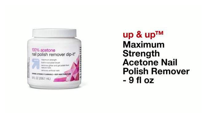 Maximum Strength Acetone Nail Polish Remover - 9 fl oz - up &#38; up&#8482;, 2 of 8, play video