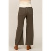 Pinkblush Olive Raw Hem Wide Leg Maternity Jeans - 4 of 4