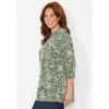 Catherines Women's Plus Size Easy Fit 3/4-Sleeve V-Neck Tunic - 4 of 4
