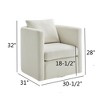 TiramisuBest Light Grey Performance Fabric Swivel Barrel Chair - 3 of 4