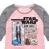 Girls' - Star Wars - Han Solo Action Figure Shirt Tail Raglan Graphic T-shirt - 2 of 3
