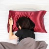 PiccoCasa Satin Silky Machine Washable Envelop Closure Pillowcases for Hair and Skin 2 Pcs - 4 of 4