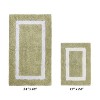 Hotel Bath Rug 100% Premium Cotton Tufted Weave Two Tone Reversible 2 Piece Bathroom Rug Set, Super Soft & Water Absorbent, Machine Washable Bathmat - 2 of 4