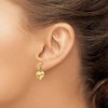 Black Bow Jewelry 11mm Puffed Heart Dangle Post Earrings in 14k Yellow Gold - 3 of 4